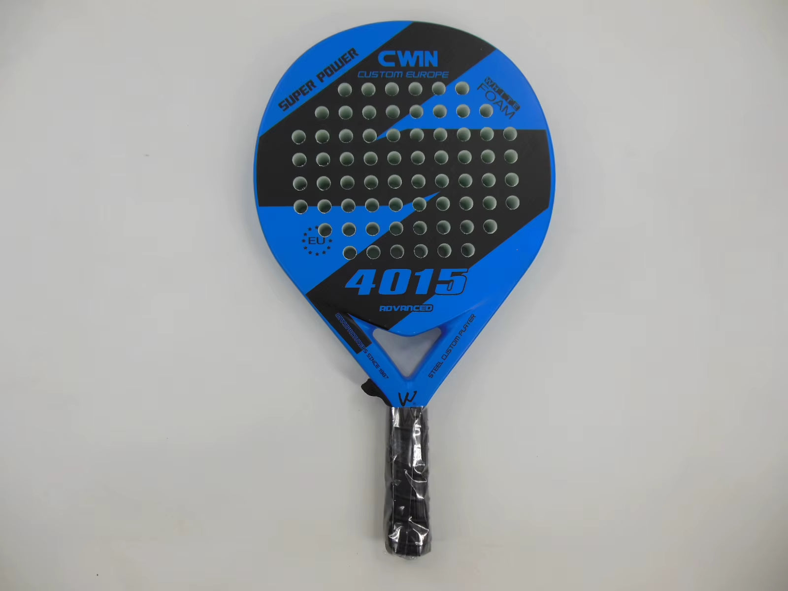 Kaiwei Blue and White Beach Appearance Beautiful Sports Board Tennis Racquet 50% Carbon Manufacturer Sales