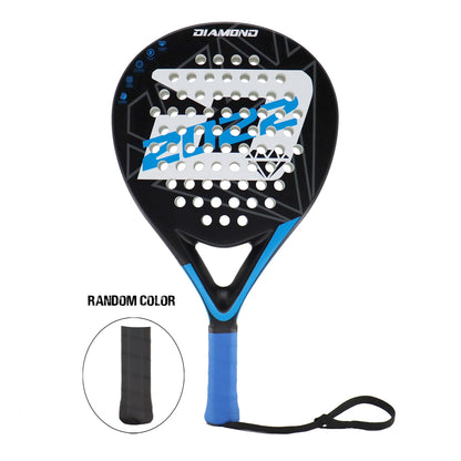 Padel Racket 2022 Carbon Fiber Soft EVA Surface High Balance Diamond Shape Sports Racket for Advanced Players Paddle